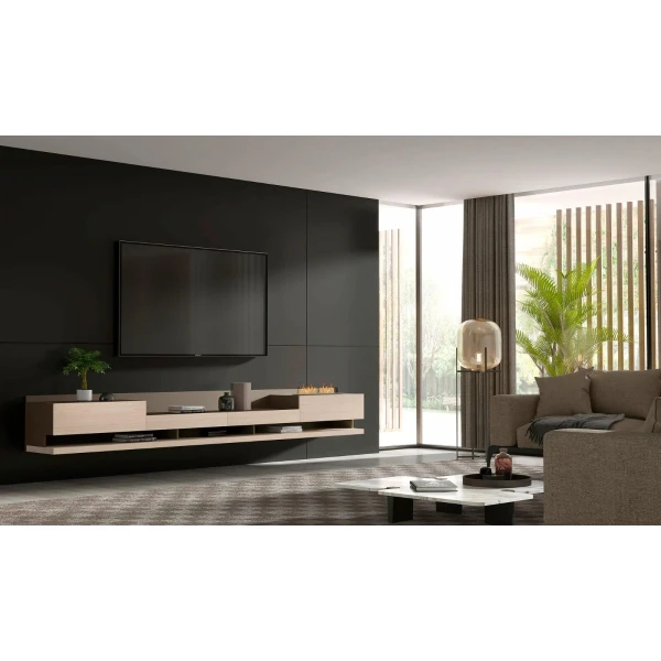 Mueble de tv Florencia con chimenea eléctrica Bodonni